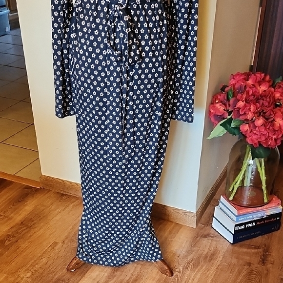 NWT Amour Vert Castile Navy and White Mia Dot Dress, Size XL - Picture 12 of 16